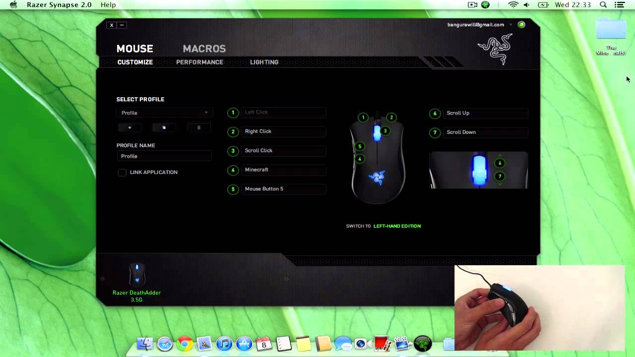 how to change color of razer mouse